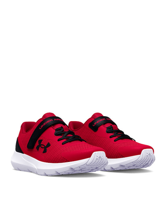 Surge 3 Kids Sports Shoes Running with Hoop & Loop Closure Red