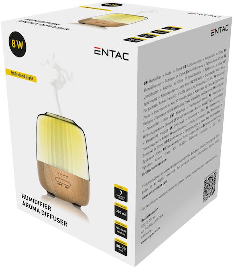 ATC Aromatherapy Humidifier with RGB Mood Light 300ml 8W Wood