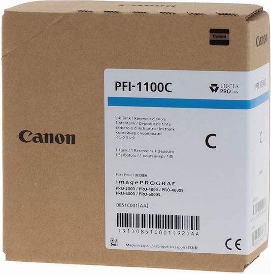 Canon PFI-1100 Original InkJet Printer Ink Cyan (0851C001)