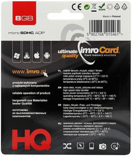 IMRO microSDHC 8GB Klasse 4