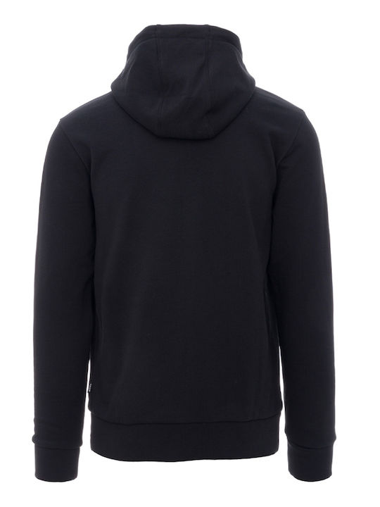 Hugo Boss Herren Sweatshirt mit Kapuze und Taschen Schwarz