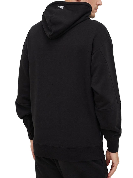 Puma Men's Sweatshirt with Hood and Pockets Black