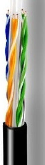 Cavel U/UTP Cat.6 (Gigabit) Καλώδιο Δικτύου Ethernet εξωτερικού χώρου χωρίς ακροδέκτες 1m Μαύρο