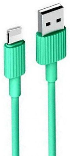 XO ΝΒ156 USB-A zu Lightning Kabel Grün 1m (16.005.0102)