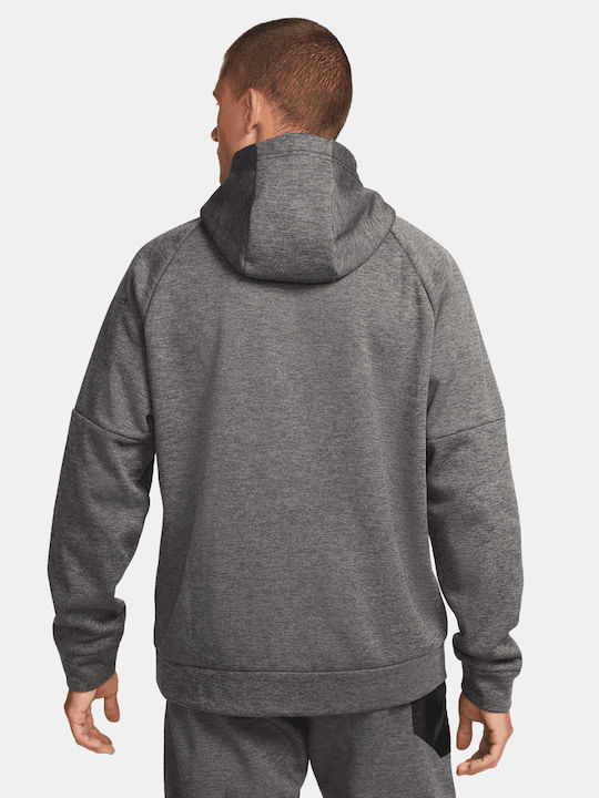 Nike Men's Sweatshirt with Hood and Pockets Gray