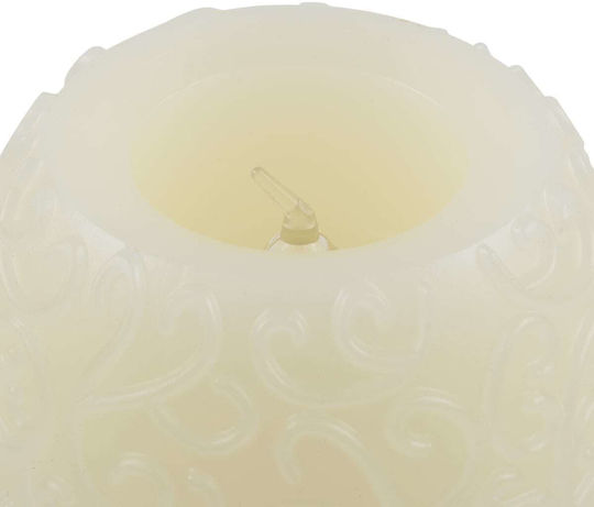GloboStar CANDLE Dekorative Lampe Wachs-Politur Weiß