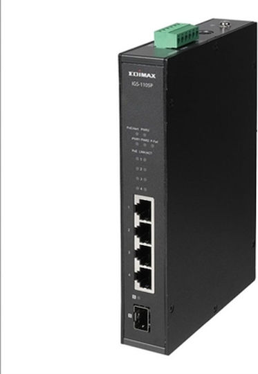 Edimax IGS-1005P Unmanaged L2 PoE Switch με 5 Θύρες Gigabit (1Gbps) Ethernet