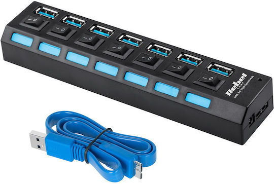 Quer Hub 7 Θυρών USB 3.0 με σύνδεση USB-A