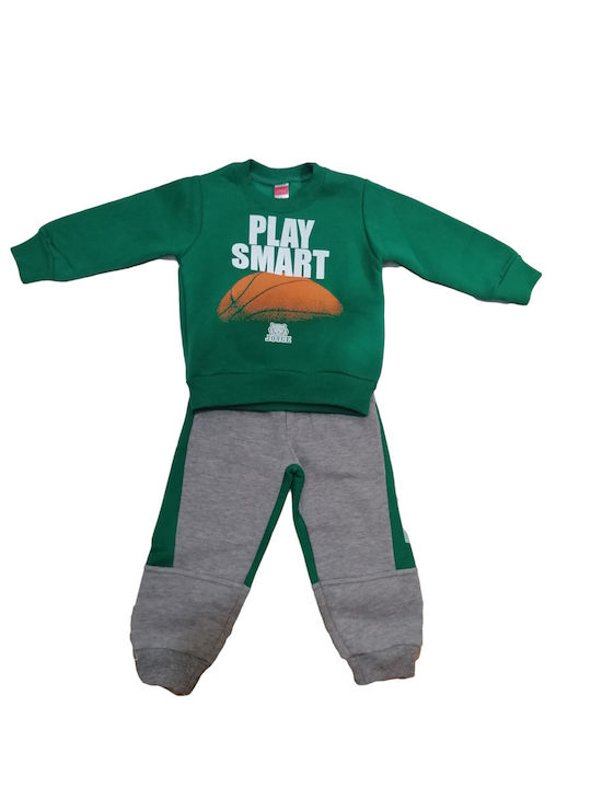 Joyce Kids Sweatpants Set Green 2pcs