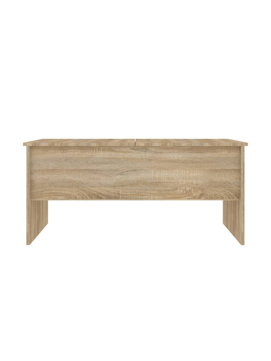 Sonoma Eiche Rechteckiges Zentral Kaffeetisch mit Hebemechanismus M102xBreite50.5xHöhe46.5cm