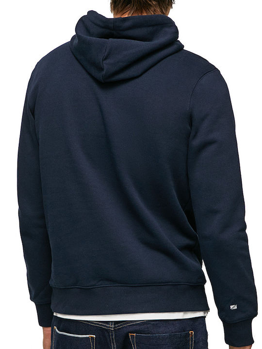 Pepe Jeans Herren Sweatshirt mit Kapuze und Taschen Marineblau