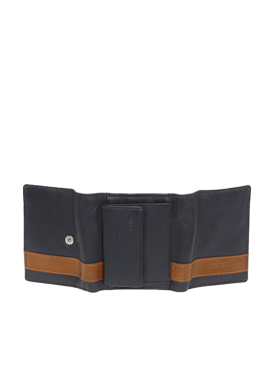 Leather Men's Wallet Classic with RFID Navy Blue