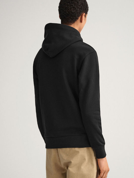 Gant Men's Sweatshirt with Hood Black