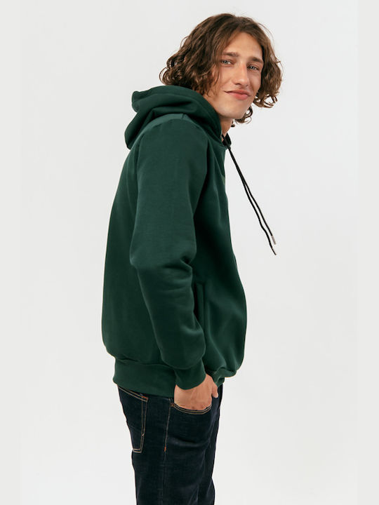 Paco & Co Men's Sweatshirt with Hood and Pockets Petrol Blue