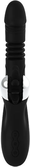 Dream Love Black & Silver Bunny Reed Vibrator Kaninchen 24cm Black