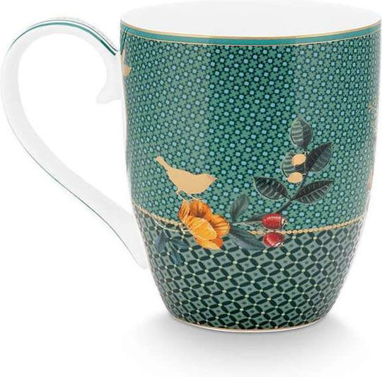 PiP Studio Winter Wonderland Κούπα από Πορσελάνη Πράσινη 450ml PiP Studio Winter Wonderland Κούπα από Πορσελάνη Πράσινη 450ml