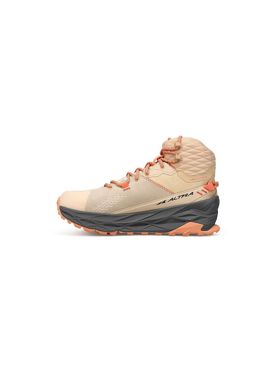 Altra Olympus 5 Women's Hiking Boots Waterproof with Gore-Tex Membrane Beige