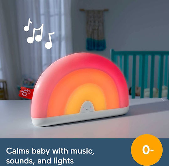 Fisher Price Jucărie de Somn Soothe & Glow Rainbow cu Muzică și Lumină pentru Nou-Născuți