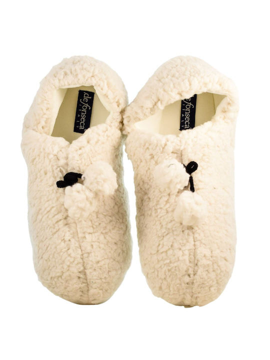 De Fonseca Asiago Closed-Back Women's Slippers In Beige Colour