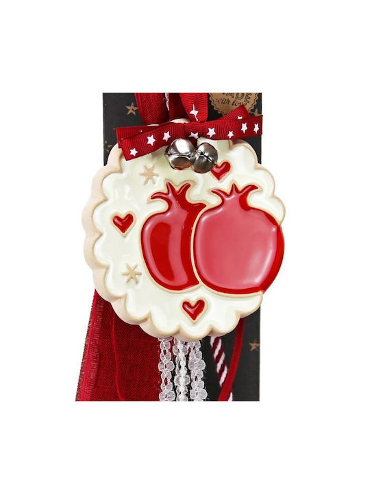 Synchronia Hanging Lucky Charm Pomegranate Red Ceramic 1pcs