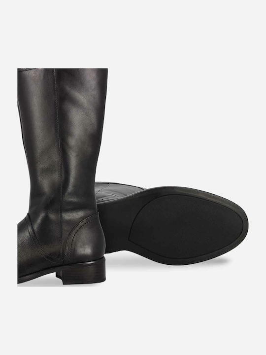 Leder Damenstiefel Schwarz
