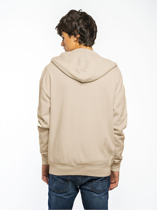 Staff Herren Sweatshirt Jacke mit Kapuze Beige