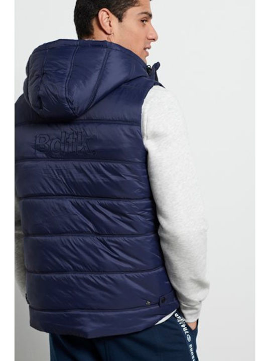 BodyTalk Men's Sleeveless Puffer Jacket Ocean