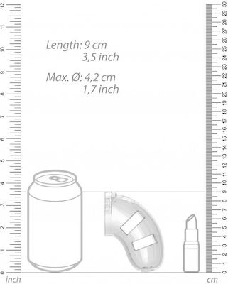 Shots Model 10 Chasity Cage with Plug in Transparent Farbe MCG010TRA