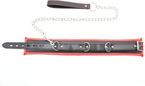 Fetish Addict Collar With Leash Κολάρο σε Κόκκινο Χρώμα