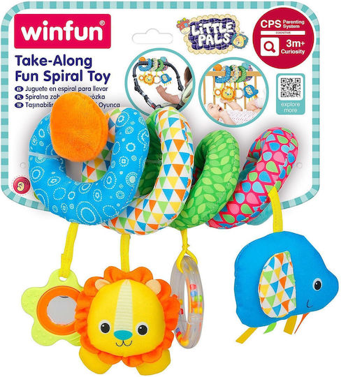 Winfun Spiral Toy for Crib and Stroller with Mirror Take Along Fun Spiral Toy
