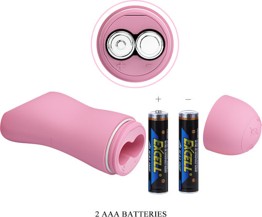 Baile Romantic Wave Vibrating Eletric Shock Nipple Clamps Σφιγκτήρες Θηλών σε Ροζ Χρώμα