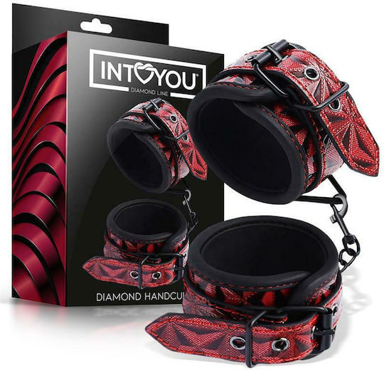 IntoYou Diamond Handcuffs Χειροπέδες σε Κόκκινο Χρώμα
