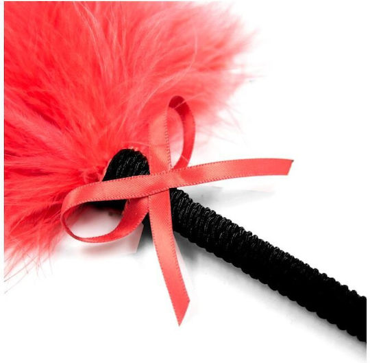 Fetish Addict Feather Tickler With Bow Pană pentru Gâdilat Red