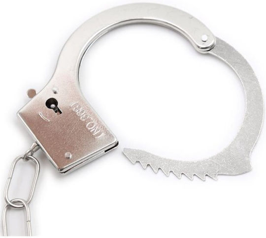 Lovetoy Fetish Pleasure Furry Metal Handcuffs Χειροπέδες Black
