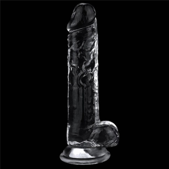 Lovetoy Flawless Realistic Dildo With Scrotum And Suction Cup Transparent 19cm