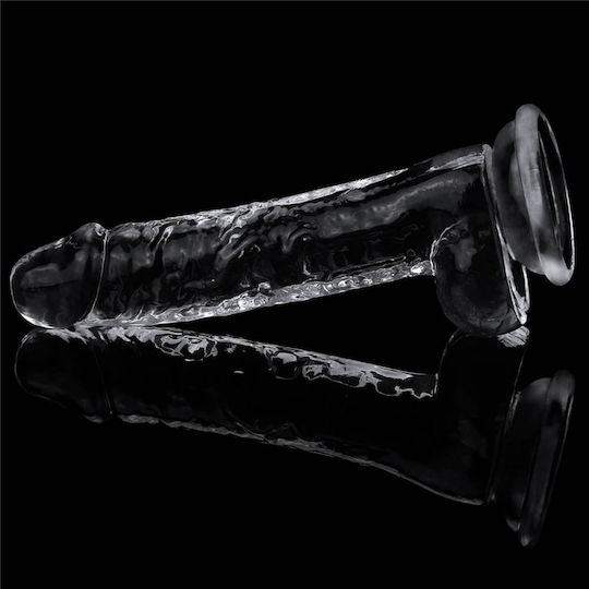 Lovetoy Flawless Realistic Dildo With Scrotum And Suction Cup Transparent 19cm