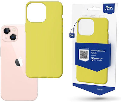 3MK Matt Silicone Back Cover Yellow (iPhone 14)