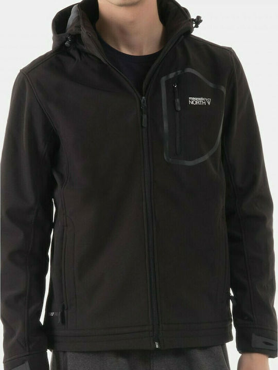 Magnetic North Herren Winter Jacke Softshell Wasserdicht und winddicht Schwarz