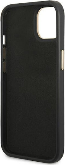 Guess Vintage Gold Logo Задна корица Пластмаса Черен (iPhone 14 Plus)