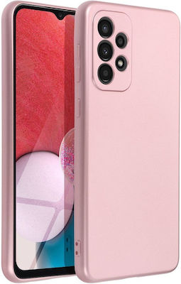 Forcell Metallic Umschlag Rückseite Silikon Rosa (Galaxy A53)