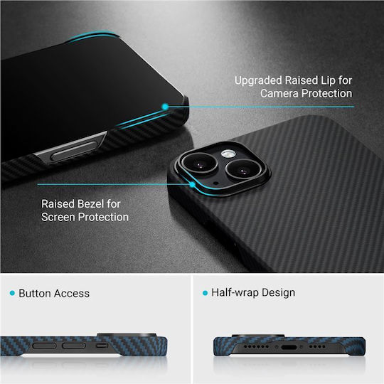 Pitaka MagEZ 3 1500D Back Cover Aramid Fiber 1.05mm Μαύρο (iPhone 14 Plus)