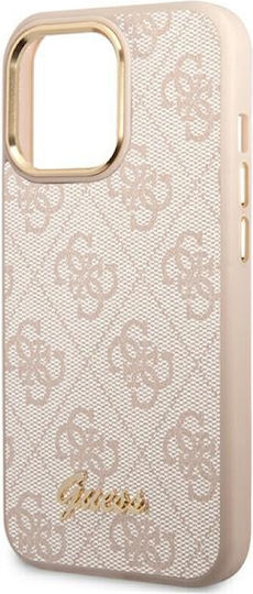 Guess Vintage Gold Logo Back Cover Πλαστικό Ροζ (iPhone 14 Pro)