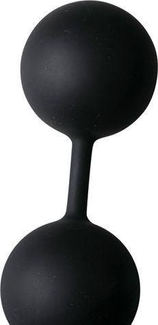 Tom of Finland Silicone Cock Ring with 3 Weighted Balls Black 15.2cm