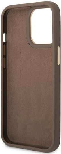 Guess Vintage Gold Logo Back Cover Πλαστικό Καφέ (iPhone 14 Pro)