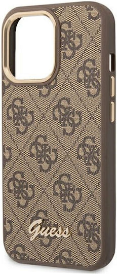 Guess Vintage Gold Logo Back Cover Πλαστικό Καφέ (iPhone 14 Pro)