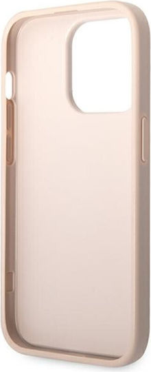 Guess Metal Logo Umschlag Rückseite Kunststoff Rosa (iPhone 14 Pro Max)