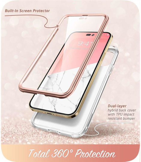 Supcase Cosmo 360 Full Cover Πλαστικό 2mm Marble (iPhone 14 Pro)