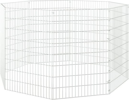 vidaXL 171578 Metallischer Käfig für Kaninchen 54cmx54cmx80cmcm.