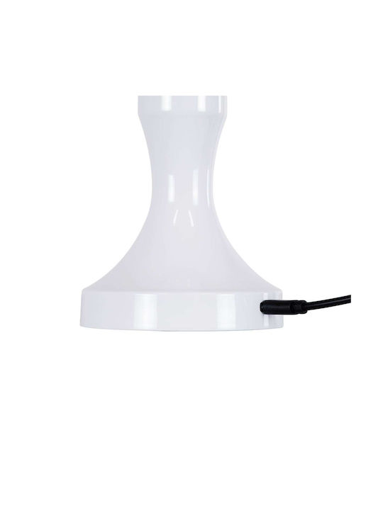 GloboStar Lunna Plastic Table Lamp LED with White Shade and Base