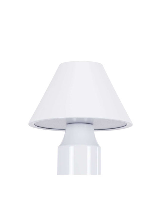 GloboStar Lunna Plastic Table Lamp LED with White Shade and Base
